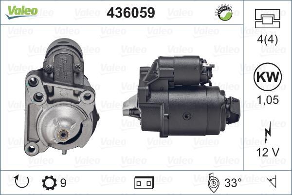 Valeo 436059 - Стартер autospares.lv