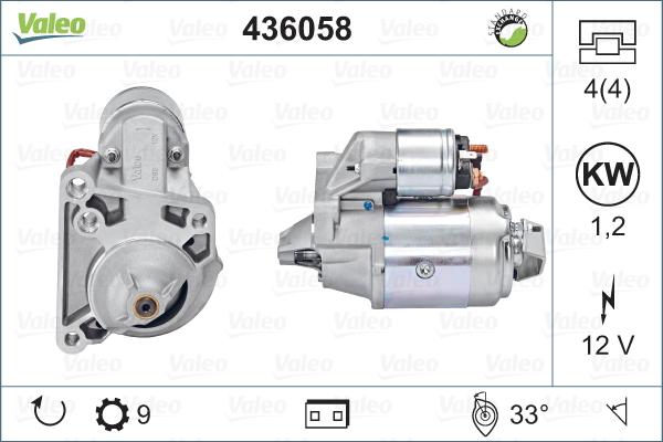 Valeo 436058 - Стартер autospares.lv