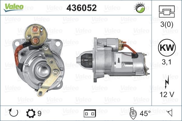 Valeo 436052 - Стартер autospares.lv