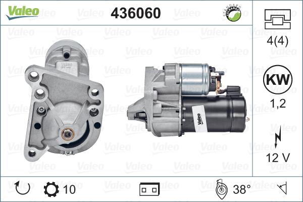 Valeo 436060 - Стартер autospares.lv