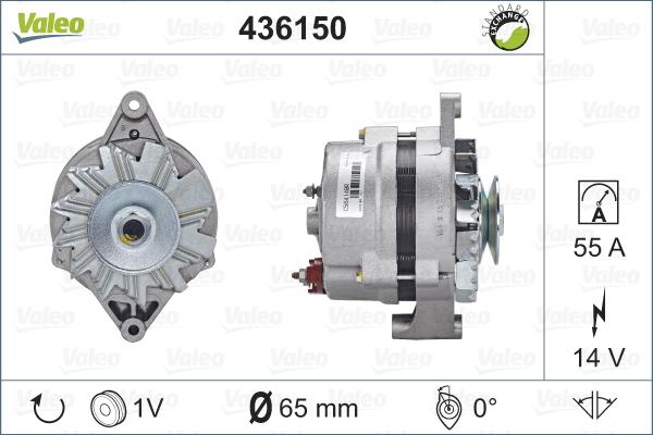 Valeo 436150 - Генератор autospares.lv