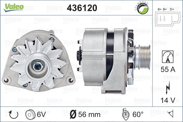 Valeo 436120 - Генератор autospares.lv