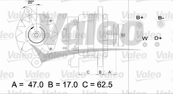 Valeo 436394 - Генератор autospares.lv