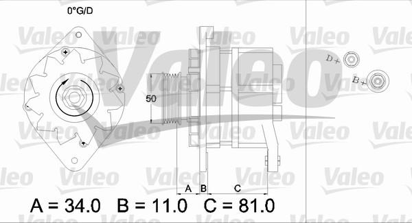 Valeo 436301 - Генератор autospares.lv