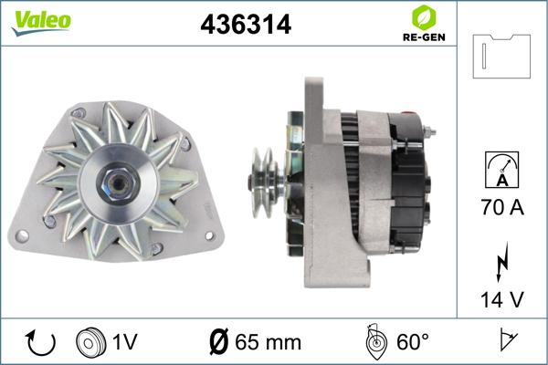 Valeo 436314 - Генератор autospares.lv