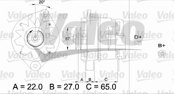 Valeo 436316 - Генератор autospares.lv