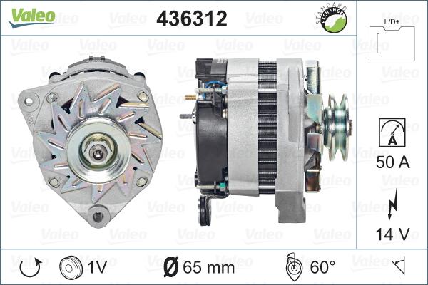 Valeo 436312 - Генератор autospares.lv