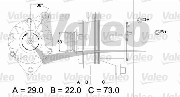 Valeo 436244 - Генератор autospares.lv