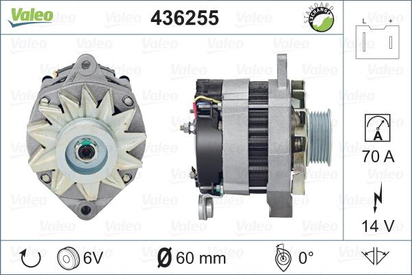 Valeo 436255 - Генератор autospares.lv