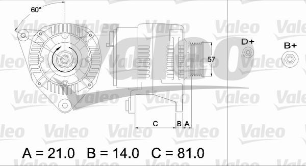 Valeo 436744 - Генератор autospares.lv