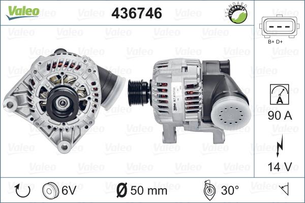 Valeo 436746 - Генератор autospares.lv