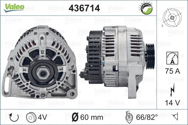 Valeo 436714 - Генератор autospares.lv