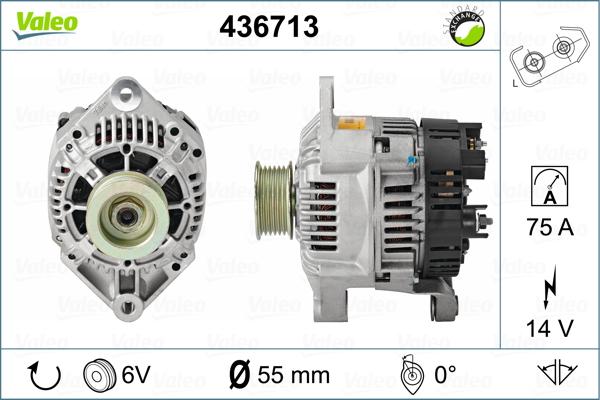 Valeo 436713 - Генератор autospares.lv