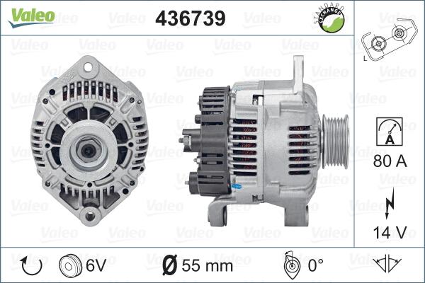 Valeo 436739 - Генератор autospares.lv