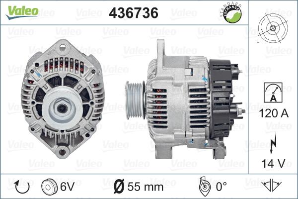 Valeo 436736 - Генератор autospares.lv