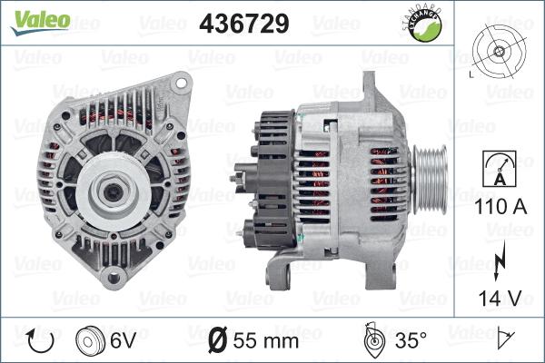 Valeo 436729 - Генератор autospares.lv