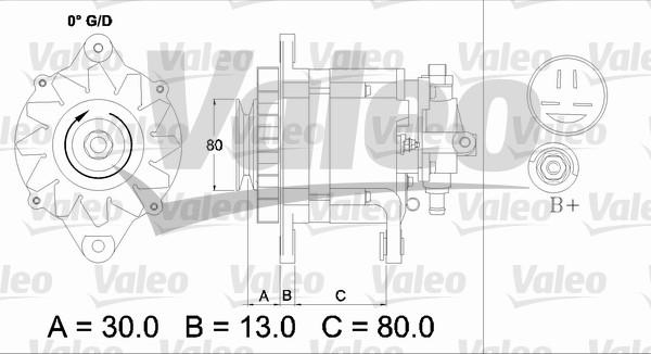 Valeo 436725 - Генератор autospares.lv