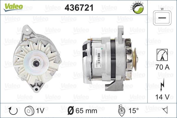 Valeo 436721 - Генератор autospares.lv