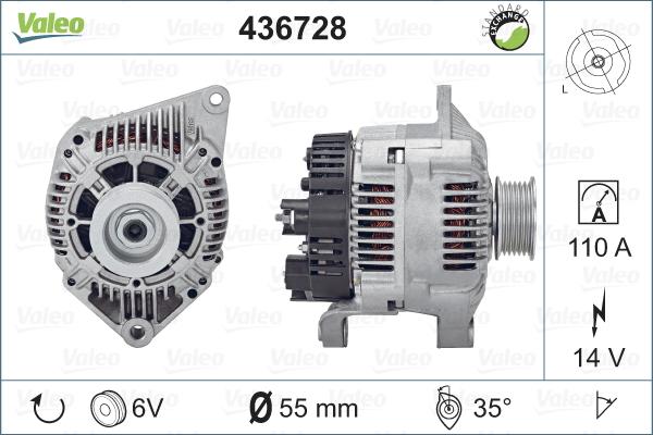 Valeo 436728 - Генератор autospares.lv