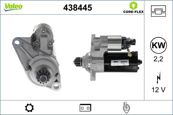 Valeo 438445 - Стартер autospares.lv