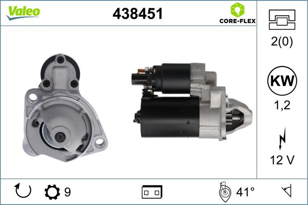 Valeo 438451 - Стартер autospares.lv