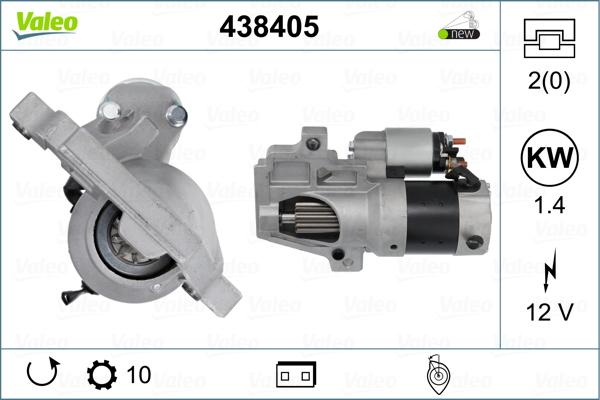 Valeo 438405 - Стартер autospares.lv