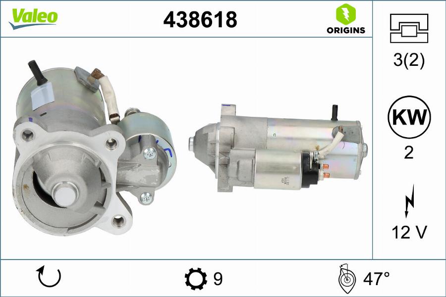 Valeo 438618 - Стартер autospares.lv