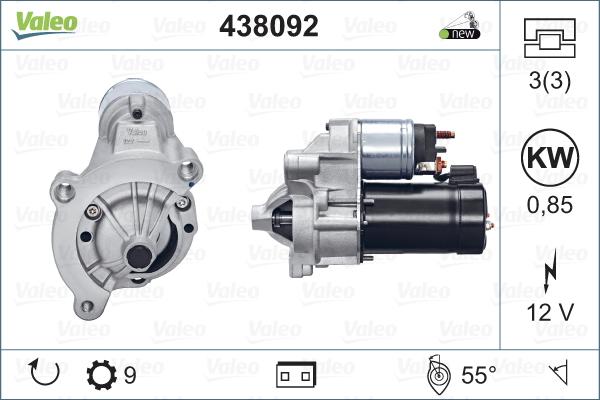 Valeo 438092 - Стартер autospares.lv