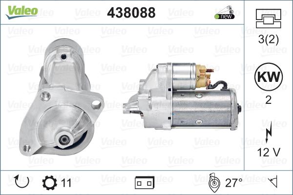 Valeo 438088 - Стартер autospares.lv