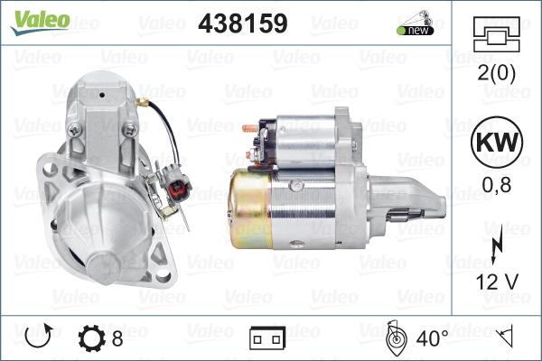 Valeo 438159 - Стартер autospares.lv