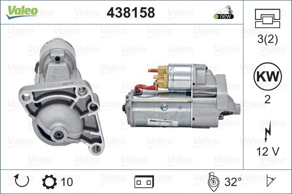 Valeo 438158 - Стартер autospares.lv