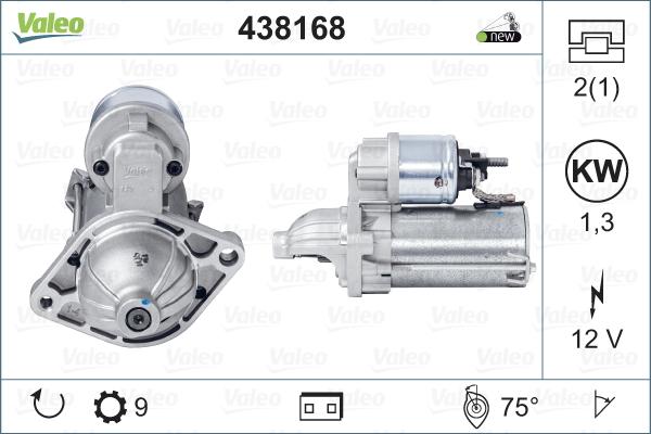 Valeo 438168 - Стартер autospares.lv