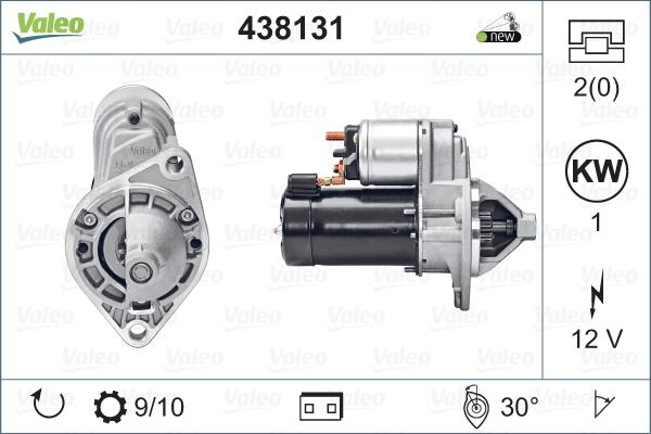 Valeo 438131 - Стартер autospares.lv