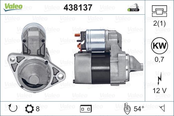 Valeo 438137 - Стартер autospares.lv