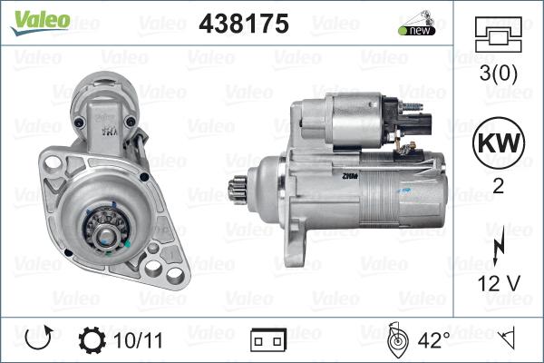 Valeo 438175 - Стартер autospares.lv