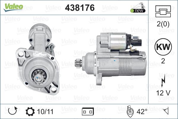 Valeo 438176 - Стартер autospares.lv