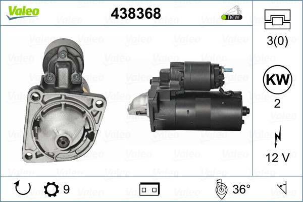 Valeo 438368 - Стартер autospares.lv