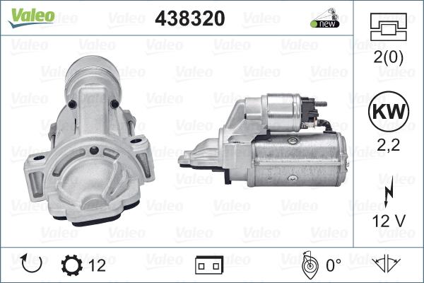 Valeo 438320 - Стартер autospares.lv