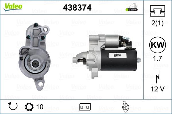 Valeo 438374 - Стартер autospares.lv