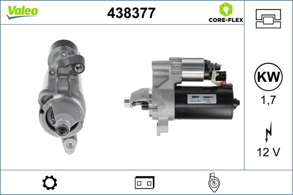 Valeo 438377 - Стартер autospares.lv