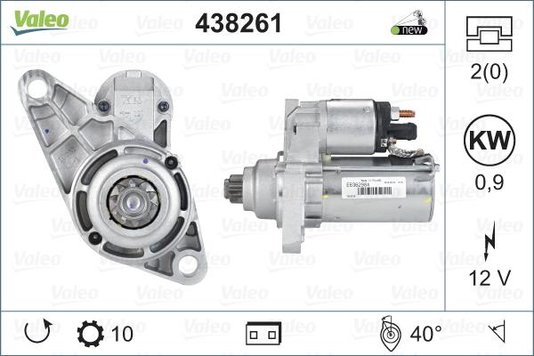 Valeo 438261 - Стартер autospares.lv