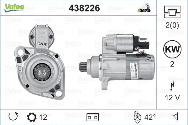 Valeo 438226 - Стартер autospares.lv