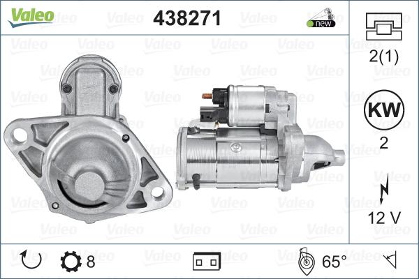 Valeo 438271 - Стартер autospares.lv