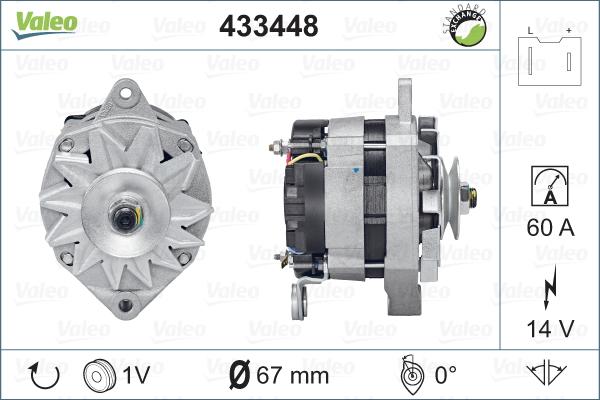 Valeo 433448 - Генератор autospares.lv