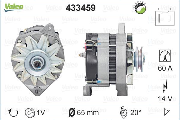 Valeo 433459 - Генератор autospares.lv