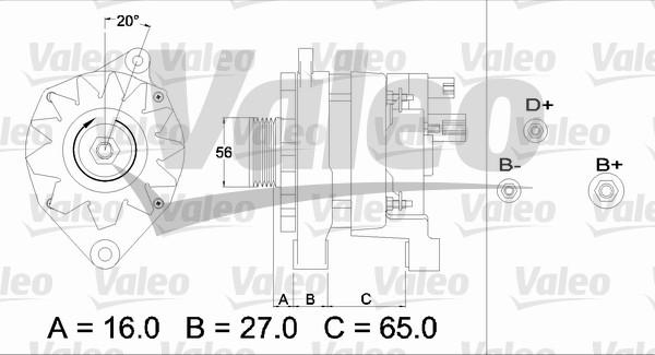 Valeo 433468 - Генератор autospares.lv