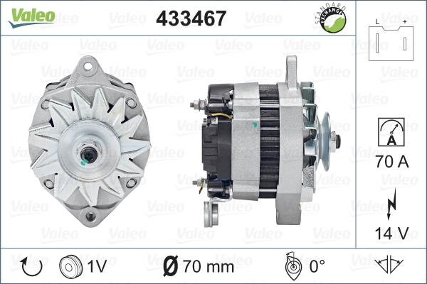 Valeo 433467 - Генератор autospares.lv