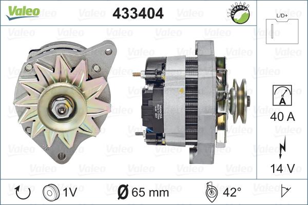 Valeo 433404 - Генератор autospares.lv