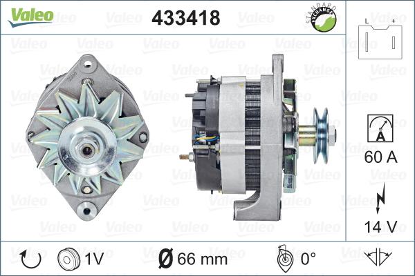 Valeo 433418 - Генератор autospares.lv