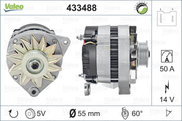 Valeo 433488 - Генератор autospares.lv